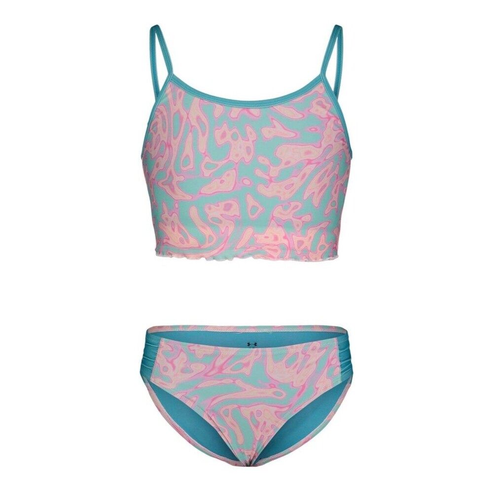 Under Armour Girls' Two Piece Bikini Swimsuit, UPF 50+ Sun Protection 10Y